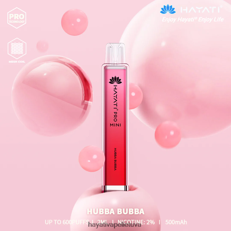 Hayati Pro Mini vienkartiniai hubba bubba Hayati lietuva FFBB0Z11